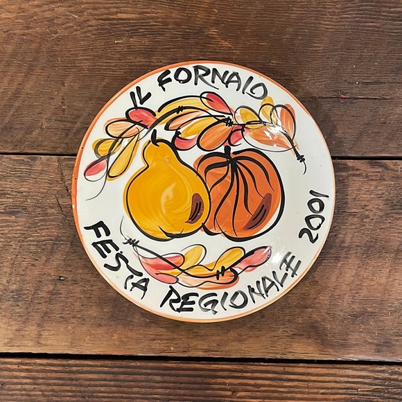 IL FORNAIO FESTA REGIONALE 2001 VINTAGE ITALIAN COLLECTIBLE PLATE #440/3500 - Picture 2 of 5